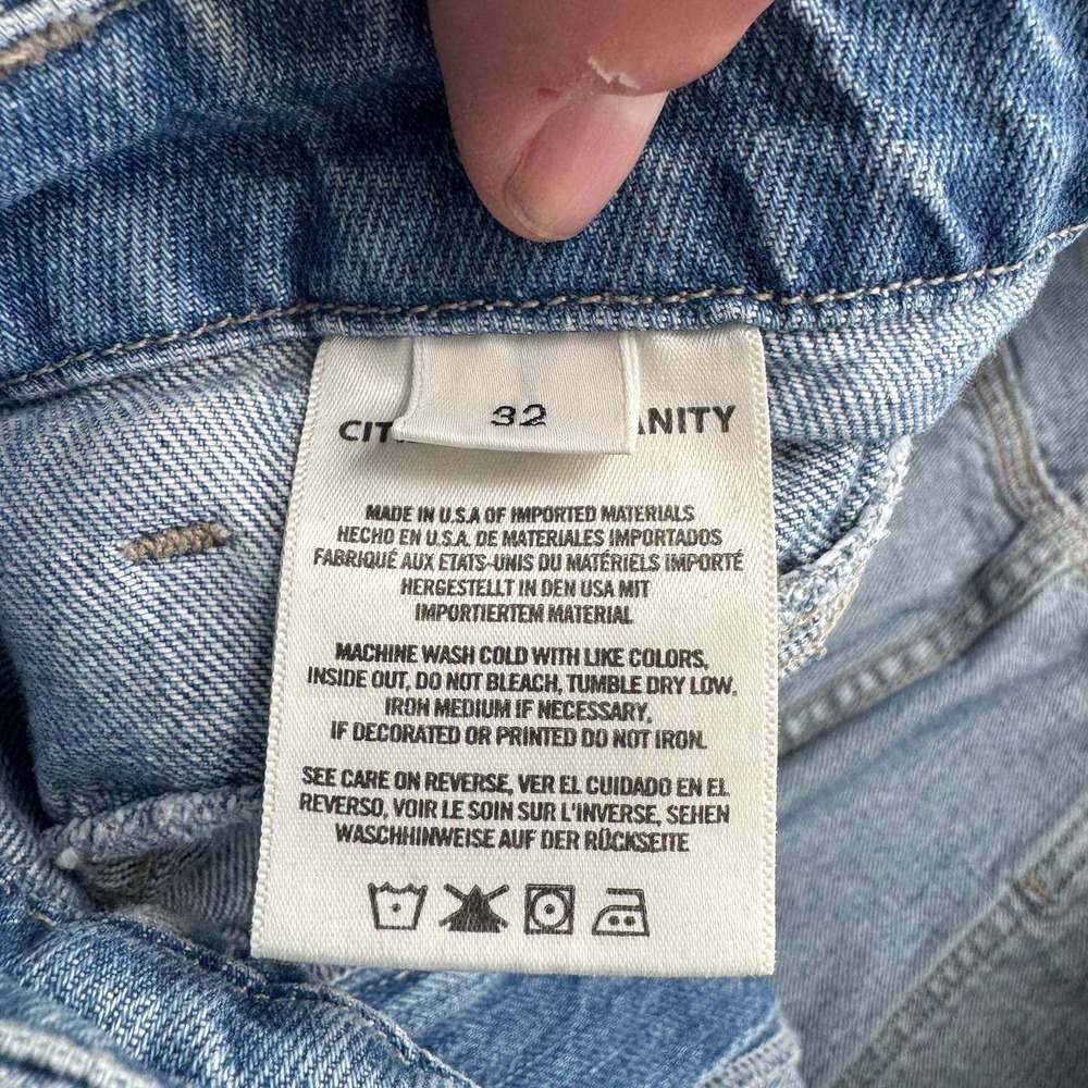 Citizen Of Humanity Denim Cargo Shorts Womens Light Wash Y2K Skater Jorts - Picture 5 of 12